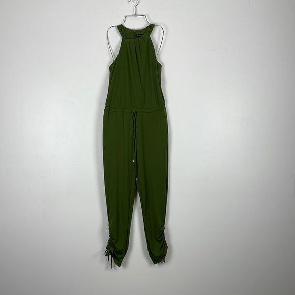 INC International Concepts sleeveless halter style drawstring waist jumpsuit SM - Picture 2 of 12